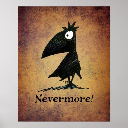 Nergens meer! De Raven Edgar Allen Poe - Crow Art Poster (Voorkant)