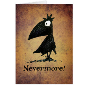 Nergens meer! Funny Black Crow Edgar Allen Poe