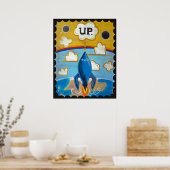 Nergens om maar naar boven te gaan. poster (Keuken)