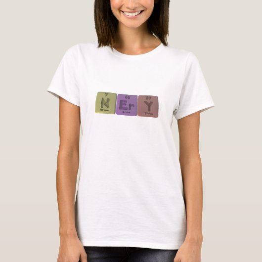 Nerie als stikstof Erbium Yttrium T-shirt (Voorkant)