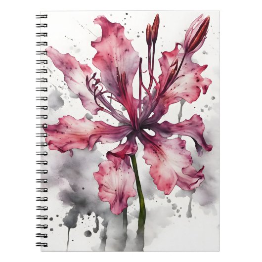 Nerine - Watercolor flowers Notitieboek (Voorkant)