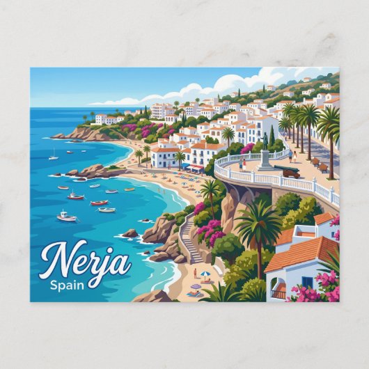 Nerja, Málaga, Andalusië, Spanje Spanje Briefkaart (Voorkant)