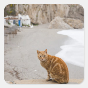nerja malaga andalusië spanje vierkante sticker