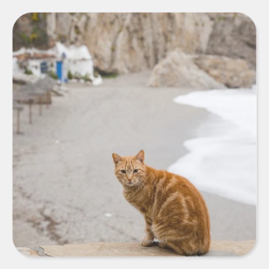 nerja malaga andalusië spanje vierkante sticker (Voorkant)