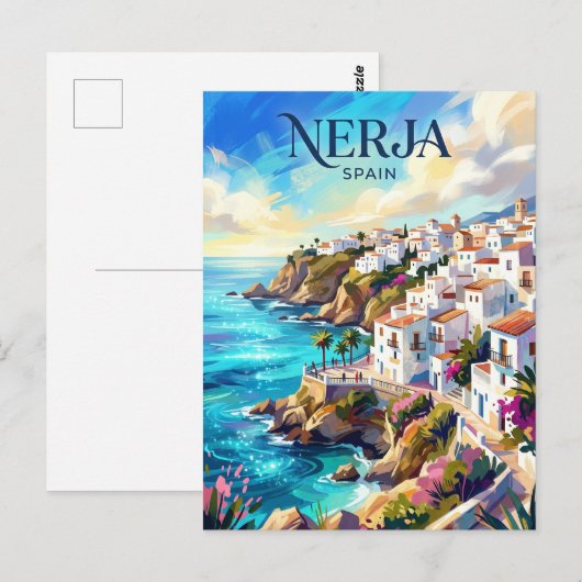 Nerja Spanje Briefkaart (Voorkant / Achterkant)