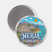 Nerja, Spanje Magneet (Voorkant / Achterkant)