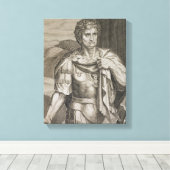 Nero Claudius Caesar Emperor van Rome 54-68 AD Canvas Afdruk (Insitu (Houten vloer))