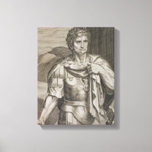 Nero Claudius Caesar Emperor van Rome 54-68 AD eng Canvas Afdruk