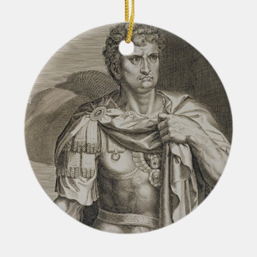 Nero Claudius Caesar Emperor van Rome 54-68 AD eng Keramisch Ornament (Voorkant)