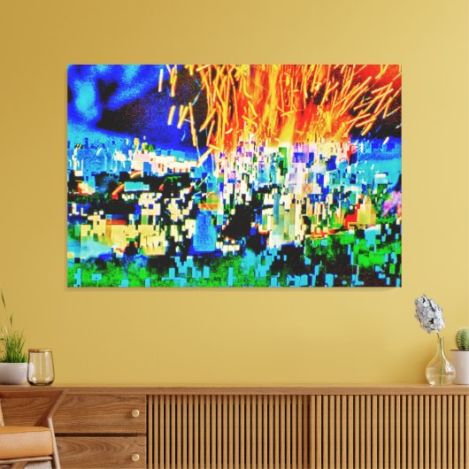 Nero Fiddled...door Maxwell Kerr Canvas Afdruk (Insitu (Woonkamer))