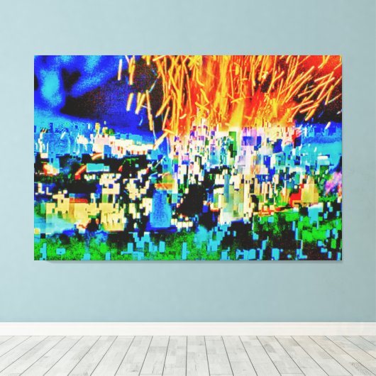 Nero Fiddled...door Maxwell Kerr Canvas Afdruk (Insitu (Houten vloer))