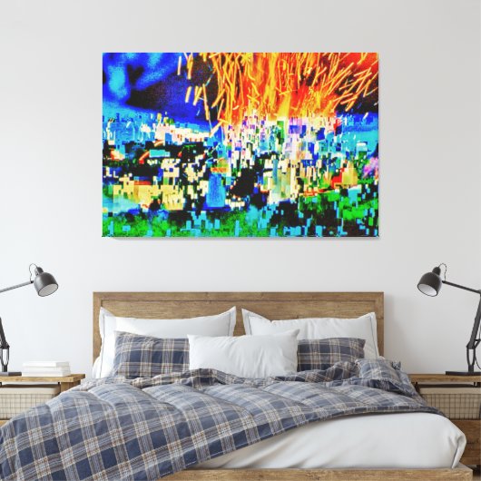 Nero Fiddled...door Maxwell Kerr Canvas Afdruk (Insitu (Slaapkamer))