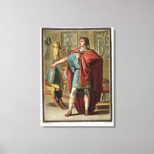 Nero, kostuum voor Britannicus Canvas Afdruk