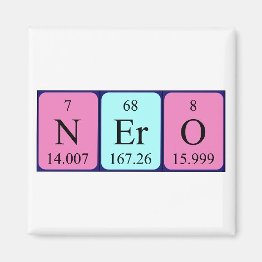 Nero periodieke table name magnet (Voorkant)
