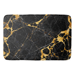 Nero Portoro Luxe Zwart Goud Marmer Design Badmat