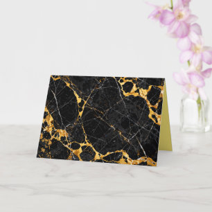 Nero Portoro Luxe Zwart Goud Marmer Design Kaart