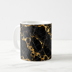 Nero Portoro Luxe Zwart Goud Marmer Design Koffiemok
