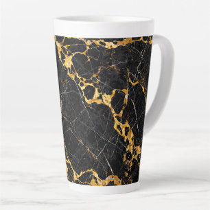 Nero Portoro Luxe Zwart Goud Marmer Design Latte Mok