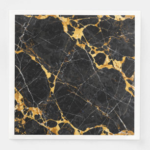Nero Portoro Luxe Zwart Goud Marmer Design Servet
