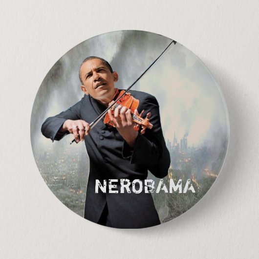 NEROBAMA RONDE BUTTON 7,6 CM (Voorkant)