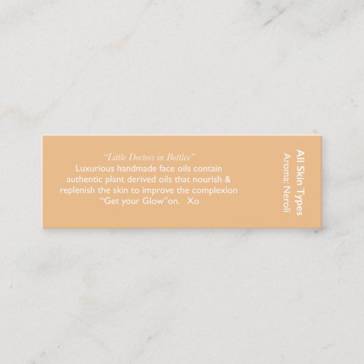 Neroli-ingrediëntenkaart Mini Visitekaartje (Voorkant)