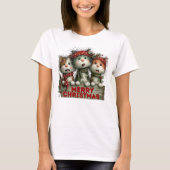 Nerry Christmas Cats T-shirt (Voorkant)