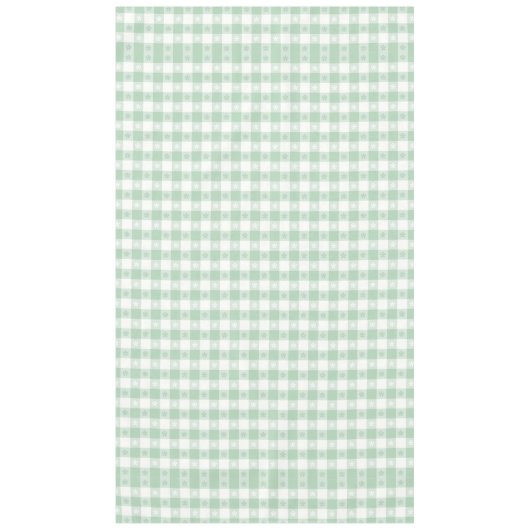 nertgroen, wit, gingham, floral, landskic, girale tafelkleed (Voorkant)
