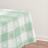 nertgroen, wit, gingham, floral, landskic, girale tafelkleed (Voorbeeld)