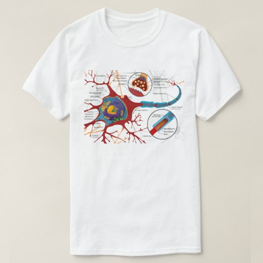 Nerve Cell Diagram Science  T-shirt (Design voorkant)