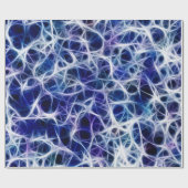 Nerve Patronen op Blauw Cadeaupapier (Vlak)