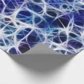 Nerve Patronen op Blauw Cadeaupapier (Hoek)