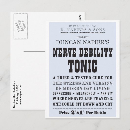 Nerve Tonic Briefkaart (Voorkant / Achterkant)