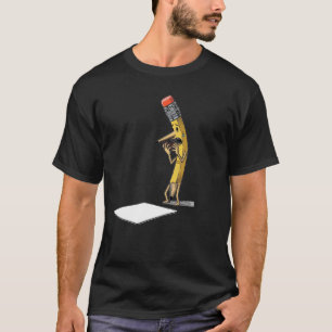 Nerveus Pencil Cartoon Grappig Cadeau T-shirt