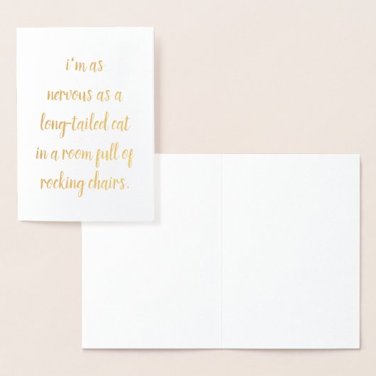 nerveuze kat-rotskamer met lange staart folie kaarten (Display)