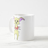 Nervous Chihuahua Cartoon Koffiemok (Voorkant links)