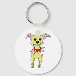 Nervous Chihuahua Cartoon Sleutelhanger