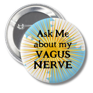 Nervus vagus stimulatie anti angst ontspannen gevo ronde button 5,7 cm