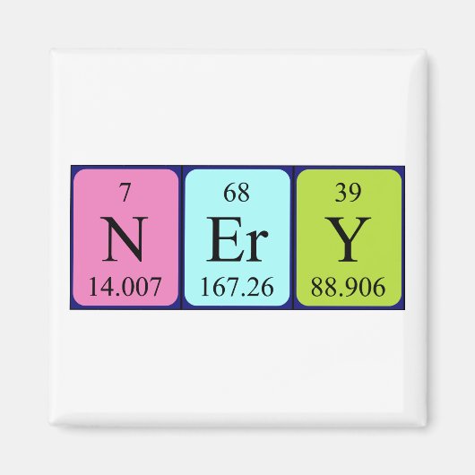 Nery periodieke table name magnet (Voorkant)