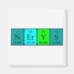 Nerys periodieke table name magnet