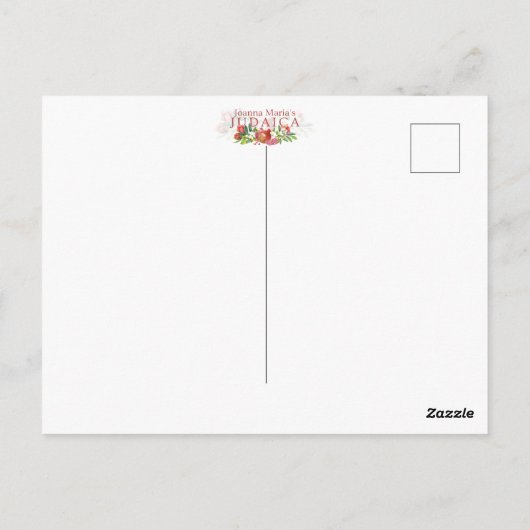 Nes Gadol Haya Sham - Hebrew Dreidel Chanukah Briefkaart (Achterkant)