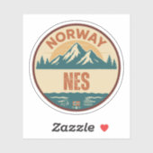 Nes, Noorwegen Noorwegen Sticker (Vel)