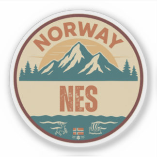 Nes, Noorwegen Noorwegen Sticker