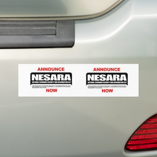 Nesara bumper sticker (Op auto)