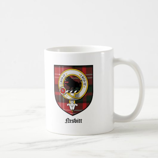 Nesbitt Clan Crest Badge Tartan Koffiemok (Rechts)