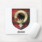 Nesbitt Clan Crest Badge Tartan Muismat (Met muis)
