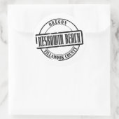 Neskowin Beach Titel Ronde Sticker (Tas)