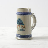 NESRA Custom Stein - Logo met creatie Bierpul (Voorkant rechts)