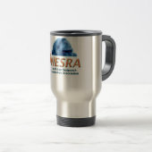 NESRA roestvrijstalen reismolen - Logo / creatie Reisbeker (Voorkant rechts)