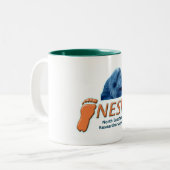 NESRA Two-Tone Ceramic Coffee Mok - White/Green (Voorkant links)