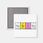 Nesrine periodieke table name magnet (Voorkant / Achterkant)